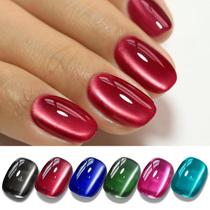 Conjunto de esmaltes em gel Double Rhythm Cat Eye 6 Colors Shimmer 7,5 ml