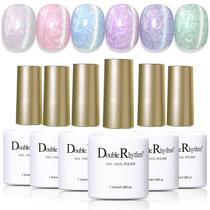 Conjunto de esmaltes em gel Double Rhythm Cat Eye 6 cores 7,5 ml com ímã