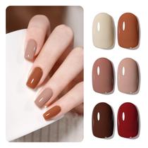Conjunto de Esmaltes em Gel GAOY - 6 Cores (6,5 mL cada) - Vermelho, Marrom, Nude e Branco Conjunto de Esmaltes em Gel GAOY - 6 Cores (6,5 mL cada) - Vermelho, Marrom, Nude e Branco