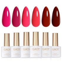 Conjunto de Esmaltes em Gel GAOY - 6 Cores Neon (7,3ml cada) - Secagem UV/LED Conjunto de Esmaltes em Gel GAOY - 6 Cores Neon (7,3ml cada) - Secagem UV/LED