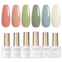 Conjunto de Esmaltes em Gel GAOY - Cores Primavera (Verde e Branco) - 6 Unidades de 7,3ml Conjunto de Esmaltes em Gel GAOY - Cores Primavera (Verde e Branco) - 6 Unidades de 7,3ml