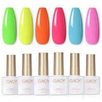 Conjunto de Esmaltes em Gel GAOY Neon - 6 Cores (7,3 mL)