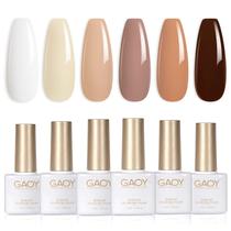 Conjunto de Esmaltes em Gel GAOY Nude Brown - 6 Cores de 7,3ml - Soak Off UV Conjunto de Esmaltes em Gel GAOY Nude Brown - 6 Cores de 7,3ml - Soak Off UV