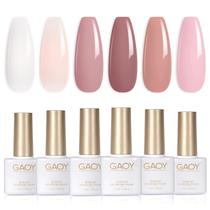 Conjunto de Esmaltes em Gel GAOY Pink Nude - 6 Cores de 7,3 mL com Luz UV