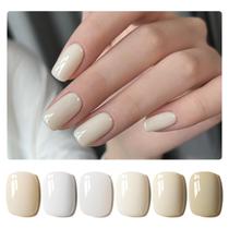 Conjunto de Esmaltes em Gel GAOY White Jelly Milky - 6 Cores de 7,3 mL