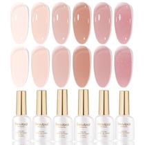Conjunto de esmaltes em gel Larvall Beautpal Nude Milky Sheer Pink 8 mL x6