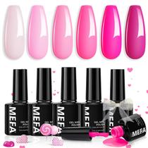 Conjunto de Esmaltes em Gel MEFA Pink - 6 Cores Neon Primavera Conjunto de Esmaltes em Gel MEFA Pink - 6 Cores Neon Primavera