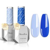 Conjunto de esmaltes em gel MelodySusie Thick 15 ml azul bebê e azul royal