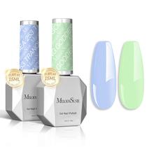 Conjunto de esmaltes em gel MelodySusie Thick 15 ml azul e verde para bebês