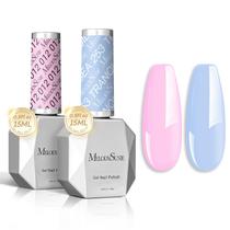 Conjunto de esmaltes em gel MelodySusie Thick 15 ml rosa e azul para bebês