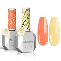 Conjunto de esmaltes em gel MelodySusie Thick Creamy Orange & Yellow