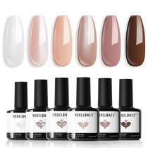 Conjunto de Esmaltes em Gel Modelones - 6 Cores Nude - Livre de Hema