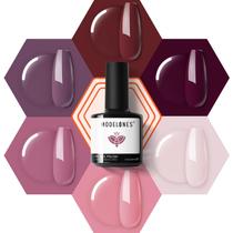 Conjunto de Esmaltes em Gel Modelones - 6 Cores (Rosa, Marrom, Borgonha)