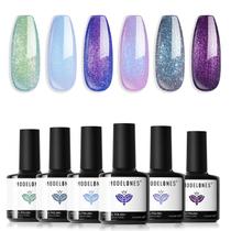 Conjunto de Esmaltes em Gel Modelones Chameleon - 6 Cores de 7ml Conjunto de Esmaltes em Gel Modelones Chameleon - 6 Cores de 7ml