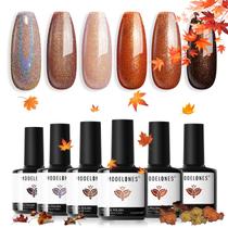 Conjunto de Esmaltes em Gel Modelones Fall - 6 Cores Camaleão Nude