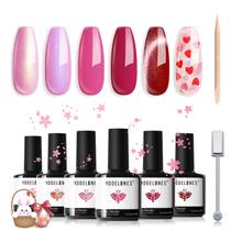Conjunto de Esmaltes em Gel Modelones Love Ya - 6 Cores e Ferramentas