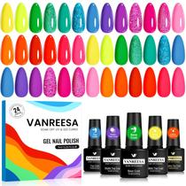 Conjunto de Esmaltes em Gel Neon VANREESA 24 Peças Conjunto de Esmaltes em Gel Neon VANREESA 24 Peças