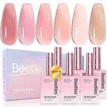 Conjunto de Esmaltes em Gel Nude Pink - 6 Cores da Coleção Spring