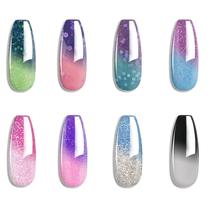 Conjunto de esmaltes em gel Omainy Color Changing Roxo Azul Rosa Conjunto de esmaltes em gel Omainy Color Changing Roxo Azul Rosa