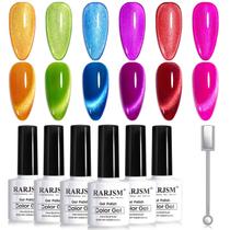 Conjunto de Esmaltes em Gel RARJSM 9D Neon Cat Eye - 6 Cores de 7,5ml