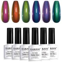 Conjunto de Esmaltes em Gel RARJSM Chameleon Multichrome 7,5ml - 6 Cores Conjunto de Esmaltes em Gel RARJSM Chameleon Multichrome 7,5ml - 6 Cores