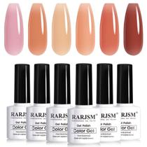 Conjunto de esmaltes em gel RARJSM Nude Pinky Purple Jelly 7,5 mL x6 Conjunto de esmaltes em gel RARJSM Nude Pinky Purple Jelly 7,5 mL x6