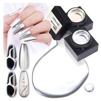 Conjunto de esmaltes em gel SAVILAND Metallic Silver & Gold 10mL x2