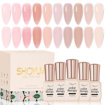 Conjunto de Esmaltes em Gel SHOYUM Jelly Pink - 10 Cores de 7mL - Secagem UV/LED