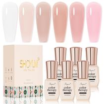Conjunto de esmaltes em gel SHOYUM Nude Pink 6 cores 7 mL Soak Off Conjunto de esmaltes em gel SHOYUM Nude Pink 6 cores 7 mL Soak Off