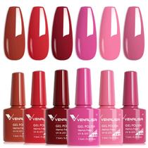 Conjunto de esmaltes em gel VENALISA Red 6 Colors Soak Off UV Salon