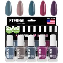 Conjunto de esmaltes Eternal Blue Dark Elegant 13,5 ml (conjunto de 5)