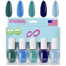 Conjunto de esmaltes Eternal Blue Ocean View 13,5 ml (conjunto de 5) Conjunto de esmaltes Eternal Blue Ocean View 13,5 ml (conjunto de 5)