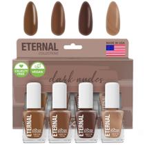 Conjunto de Esmaltes Eternal Nude Dark Brown 13,5ml (4 Unidades)