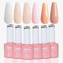 Conjunto de esmaltes FZANEST Rubber Base Gel 6 unidades de 7,5 ml com Builder