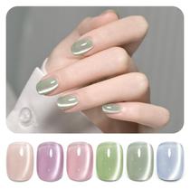 Conjunto de esmaltes GAOY Cat Eye Gel com ímã de 6 cores 7,3 mL