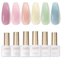 Conjunto de Esmaltes GAOY Jelly Blue Summer Gel - 6 Cores de 7,3 mL Conjunto de Esmaltes GAOY Jelly Blue Summer Gel - 6 Cores de 7,3 mL