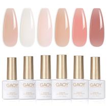 Conjunto de Esmaltes GAOY Milky Jelly Nude - 6 Cores de 7,3ml