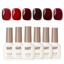 Conjunto de esmaltes GAOY Red Gel 6 cores Borgonha Cherry Jelly Conjunto de esmaltes GAOY Red Gel 6 cores Borgonha Cherry Jelly