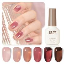 Conjunto de esmaltes GAOY Rose Garden Jelly Gel 6 cores 6,5 ml Conjunto de esmaltes GAOY Rose Garden Jelly Gel 6 cores 6,5 ml