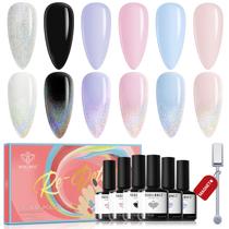 Conjunto de Esmaltes Gel Holográficos Cat Eye Modelones - 6 Cores