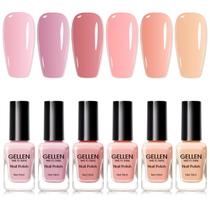 Conjunto de esmaltes GELLEN Nude Quick Dry Natural 6 cores