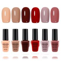 Conjunto de esmaltes GELLEN Quick Dry Natural 6 cores vermelho nude Conjunto de esmaltes GELLEN Quick Dry Natural 6 cores vermelho nude