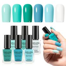 Conjunto de esmaltes GELLEN Teal Regular Non Gel 10 ml 6 cores