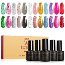 Conjunto de esmaltes Glitter Gel ROSALIND 12 cores 5mL