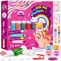 Conjunto de esmaltes INNOCHEER Kids para meninas de 4 a 12 anos com acessórios Conjunto de esmaltes INNOCHEER Kids para meninas de 4 a 12 anos com acessórios