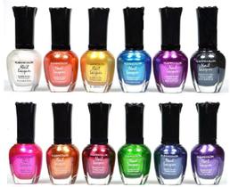 Conjunto de esmaltes Kleancolor Awesome Metallic 12 peças em tamanho real