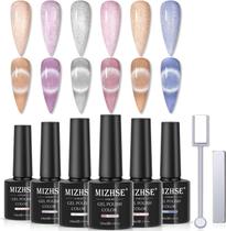 Conjunto de esmaltes MIZHSE Cat Eye Gel 10 mL x 6 com bastões magnéticos Conjunto de esmaltes MIZHSE Cat Eye Gel 10 mL x 6 com bastões magnéticos