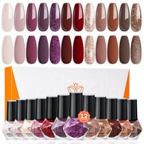 Conjunto de Esmaltes Modelones 12 Cores - Tons Bordô, Vermelho e Dourado Conjunto de Esmaltes Modelones 12 Cores - Tons Bordô, Vermelho e Dourado