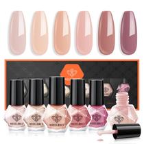 Conjunto de esmaltes modelones 6 cores nude rosa marrom para mulheres Conjunto de esmaltes modelones 6 cores nude rosa marrom para mulheres