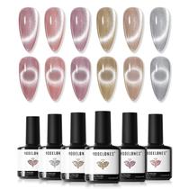 Conjunto de esmaltes modelones Cat Eye Gel 6 cores 7mL com ímã Conjunto de esmaltes modelones Cat Eye Gel 6 cores 7mL com ímã